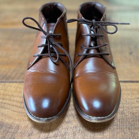 Kids‎ Stacey Adams Brown Maxwell Plain Toe Chukka Boot Dress Shoe Size 2 - Picture 1 of 10